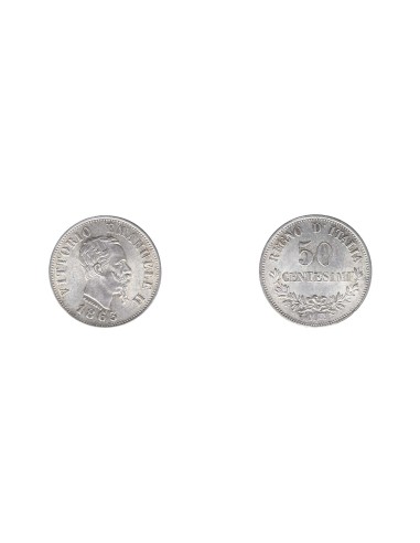 Vittorio Emanuele II - 50 Centesimi 1863 Valore (Milano)